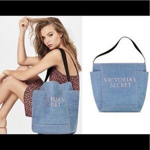 Victoria's Secret || NWT Light Blue Denim Tote